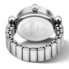 Bague analogique en acier inoxydable avec cristal, 18 mm Bague analogique en acier inoxydable avec cristal, 18 mm