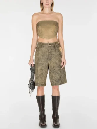 Bandeau en daim délavé
