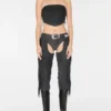 Bandeau en daim délavé