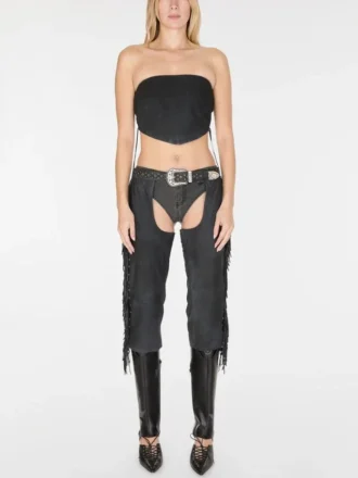 Bandeau en daim délavé
