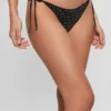 Bas de bikini string à strass