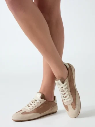 Baskets en simili cuir