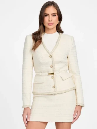 Blazer Eco Sue en bouclé avec ceinture
