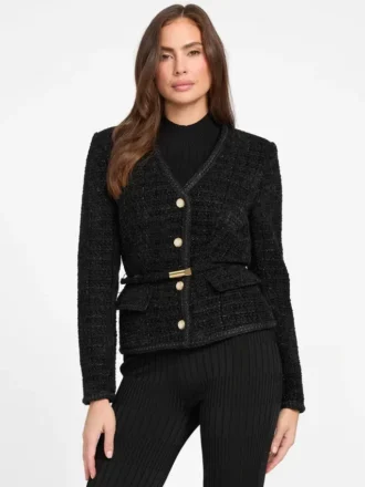 Blazer Eco Sue en bouclé avec ceinture