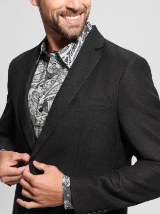 Blazer en sergé brillant