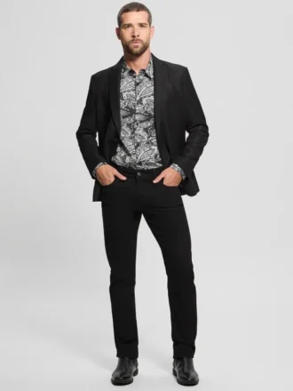 Blazer en sergé brillant