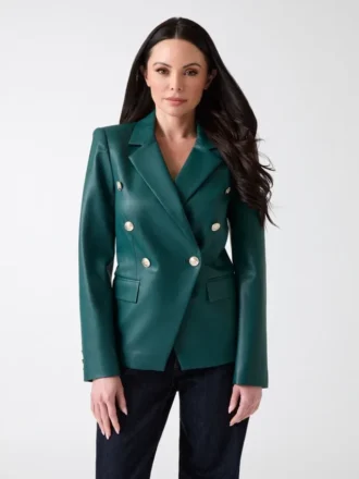 Blazer en simili cuir Pamela