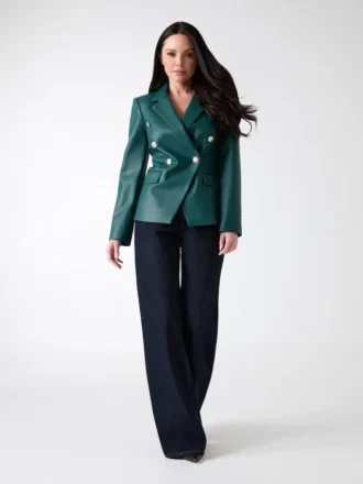 Blazer en simili cuir Pamela