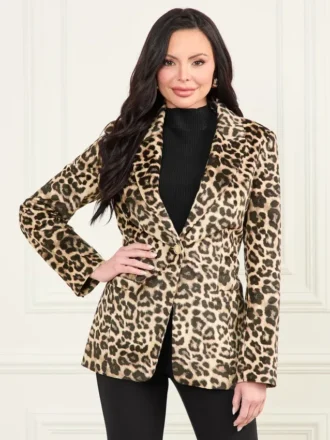 Blazer en velours imprimé Pamela