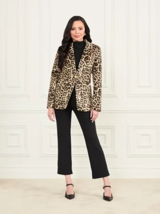 Blazer en velours imprimé Pamela