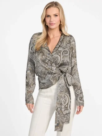 Blouse cache-cœur imprimée Eco Alanis