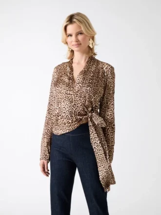Blouse cache-cœur imprimée Eco Alanis