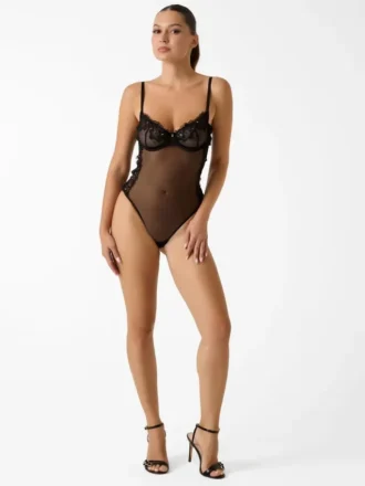 Body balconnet Lea à appliqués floraux