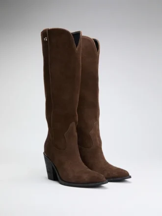 Bottes en daim Sashan montant jusqu&rsquo;aux genoux