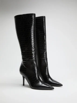 Bottes en simili cuir montant jusqu&rsquo;aux genoux Gressa