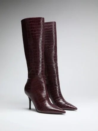 Bottes en simili cuir montant jusqu&rsquo;aux genoux Gressa