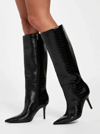Bottes en simili cuir montant jusqu&rsquo;aux genoux Gressa