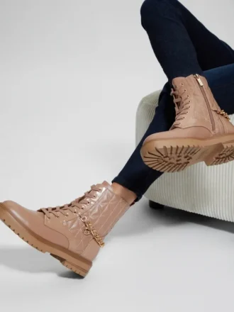 Bottes moto matelassées à chaînes Jellard