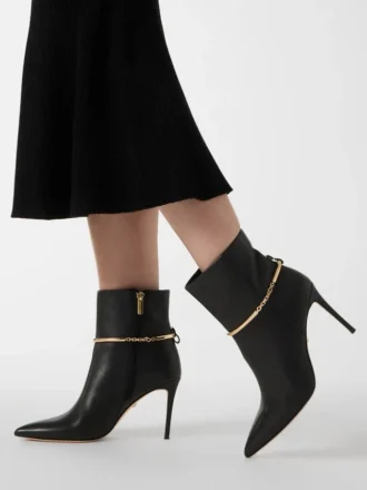 Bottines à bracelet en cuir
