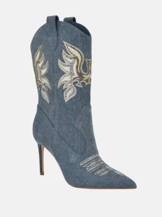 Bottines en denim bleu Rasima