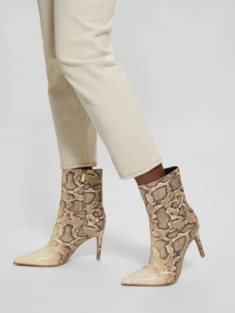 Bottines en simili cuir riche