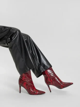 Bottines en simili cuir riche