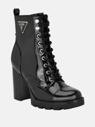 Bottines moto à talons et lacets Neadyn