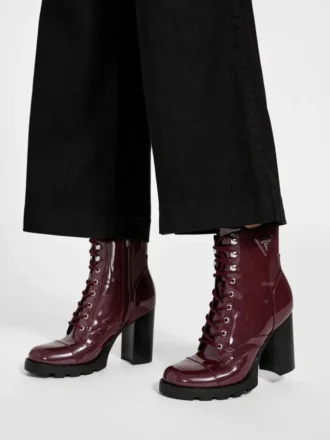 Bottines moto à talons et lacets Neadyn