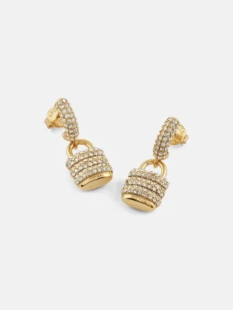 Boucles d&rsquo;oreilles cadenas Pava dorées