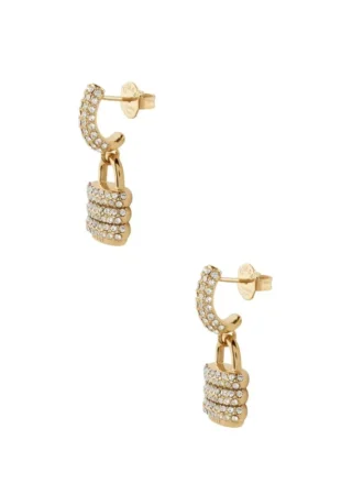 Boucles d&rsquo;oreilles cadenas Pava dorées