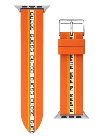 Bracelet en silicone orange Monogram Tape pour Apple Watch® (42-44 mm)