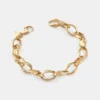 Bracelet à maillons en forme de bambou doré