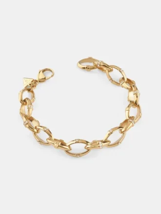 Bracelet à maillons en forme de bambou doré