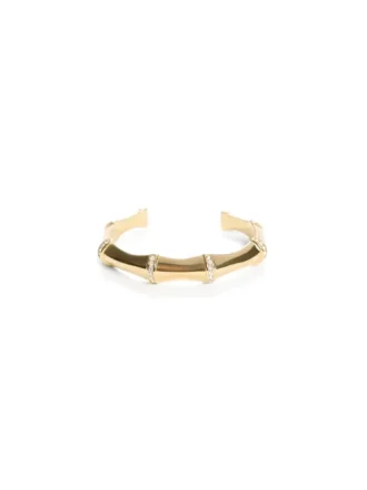 Bracelet manchette en bambou doré