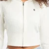 Cardigan à capuche en maille torsadée Cardigan à capuche en maille torsadée