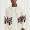 Cardigan à col montant en jacquard