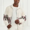 Cardigan à col montant en jacquard