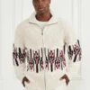 Cardigan à col montant en jacquard
