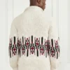 Cardigan à col montant en jacquard