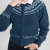 Cardigan court en mélange de laine