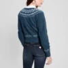 Cardigan court en mélange de laine