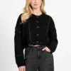 Cardigan cousu en laine mélangée Kaori