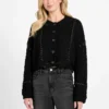 Cardigan cousu en laine mélangée Kaori