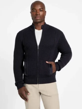 Cardigan Eco Ryder en maille gaufrée