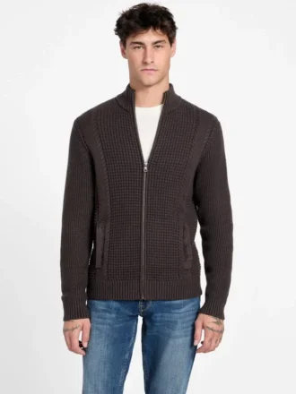Cardigan Eco Ryder en maille gaufrée