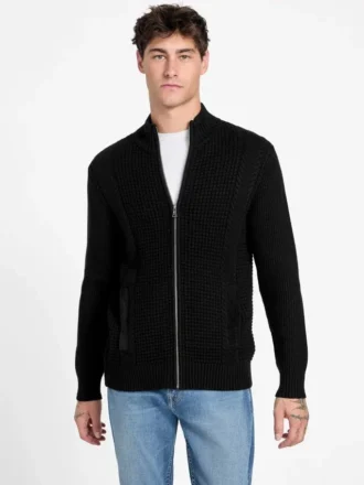 Cardigan Eco Ryder en maille gaufrée