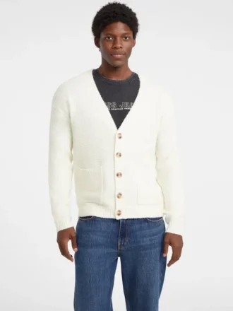 Cardigan en bouclé à col en V