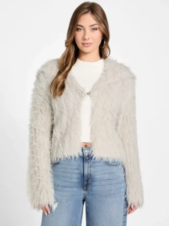 Cardigan en fausse fourrure Lara