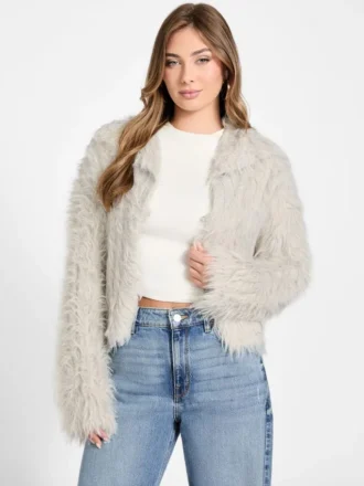 Cardigan en fausse fourrure Lara