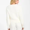Cardigan en maille torsadée duveteuse Kinako